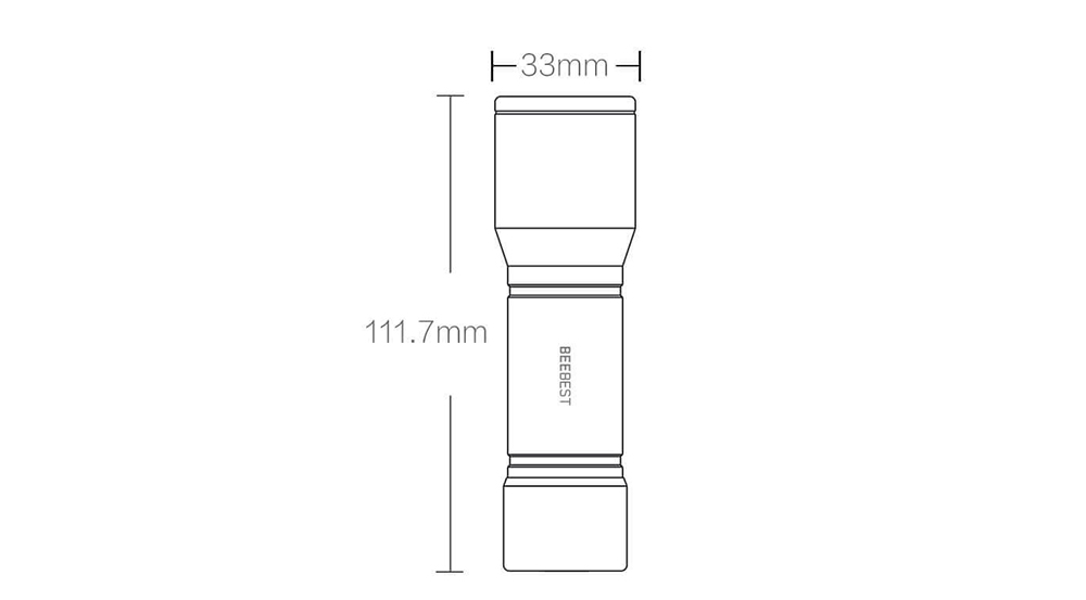 BEEBEST F1 Portable Mini 250lm Flashlight from Xiaomi youpin - Black