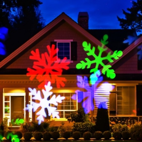 Supli Outdoor Christmas Projector Lights Multicolor Rotating Led Light Projection Waterproof Snowfla