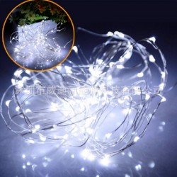 Solar Copper Wire Lamp 200LED High Brightness Board 2 Mode Outdoor Fence Garden Christmas Day Decora