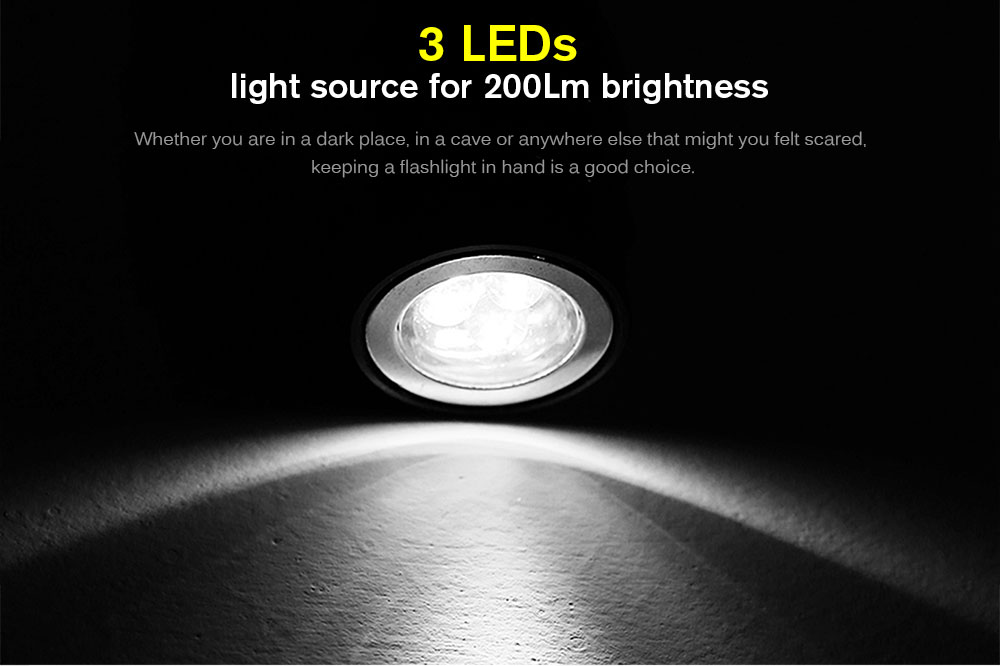 200LM Single Modes Flexible LED Multifunctional Flashlight for Camping / Hiking / Cycling ( 4 x LR44 Battery )