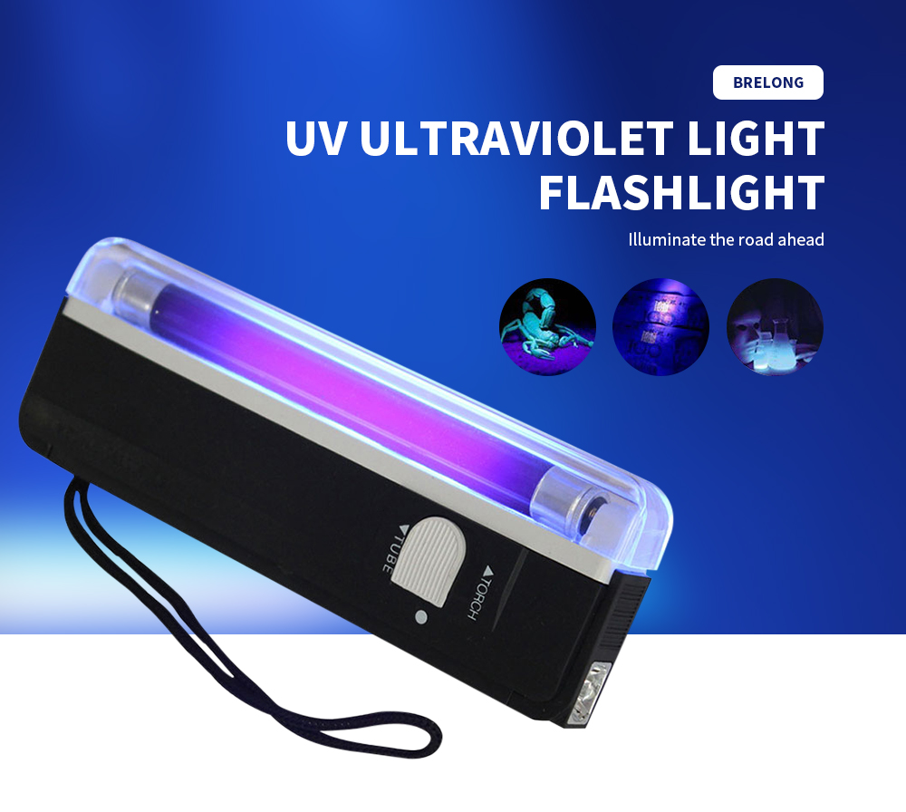BRELONG UV Ultraviolet Light Portable Flashlight 