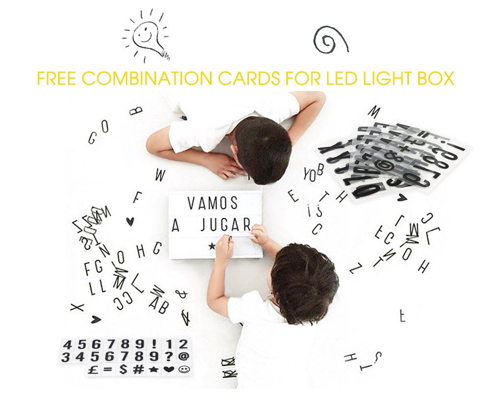 Creative Free Combination Cards for LED Night Light Box
