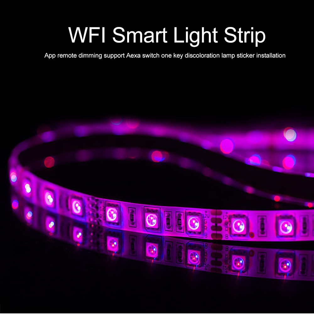 BRELONG Smart APP WiFi SMD5050 RGB Epoxy Waterproof Light Strip 1 Meter 30LED